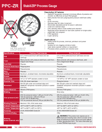 Thumbnail of document Data Sheet - PPC-ZR StabiliZR Process Gauge